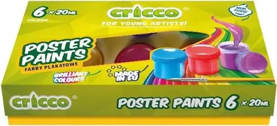 Obrázek produktu pro Plakátové barvy CRICCO 6 barev