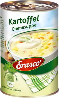 Obrázek produktu pro Erasco krémová bramborová polévka s uzenou slaninou 390ml