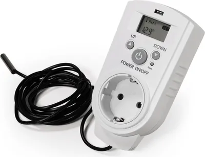 Produktbild von Steckdosen-Thermostat McPower TCU-540 5-30°C Display Kabel + Außenfühler
