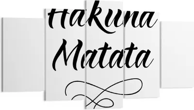 Produktbild von Bild auf Leinwand - Leinwandbild - 5 Teile - Hakuna Mama Maxim - 160x85cm - Wand Bild - Wanddeko - Wandbilder - Leinwanddruck - Bilder - Wanddekoration - Leinwand bilder - Wandbild - EA160x85-4248