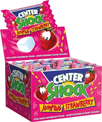 Image de Center Shock Jumping Strawberry Fraise Chewing-gum super acide 400g