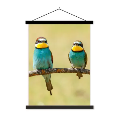Produktbild von MuchoWow® Textilposter Vögel - Tiere - Bienenfresser 90x120 cm mit schwarzem Rahmen - Dekoration