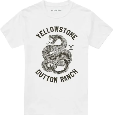 Obrázok produktu pre Yellowstone - Tričko "Dutton Ranch" pre mužov/dámy Uni TV28038 (XXL) (Biela)