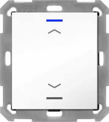 Image de MDT KNX Bouton-poussoir Light 55 simple, RGBW, capteur de température, store, 1 pièce.