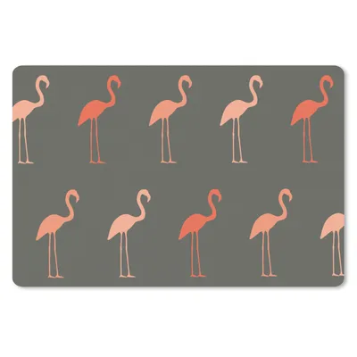 Produktbild von MuchoWow® Schreibtischunterlage Flamingo - Vogel - Muster 60x40 cm - XXL Mauspad - Großes Mauspad