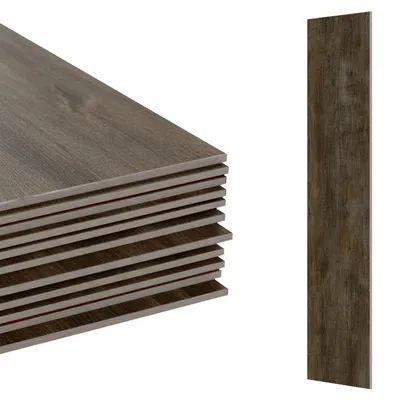 Produktbild von Relaxdays PVC Bodenbelag selbstklebend, 7,5m²/54 Stück, Holzoptik, Bad, Küche, Klebefliese 91x15 rutschfest, dunkelbraun
