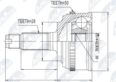 Produktbild von NTY Gelenksatz Antriebswelle Vorne Rechts Vorne Links für HONDA CR-V I (RD) NPZ-HD-034