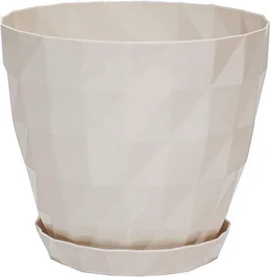 Obrázek produktu pro Kulatý květináč s průhledným křišťálovým designem pro orchideje a bylinky Ø 19 cm, bez BPA, odolný a odolný proti UV záření