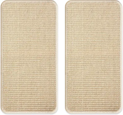 Productafbeelding van Krabmat voor katten - 2 stuks - sisal - 50 x 25 cm - zelfklevend en met klittenband - bank- en meubelbescherming