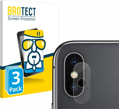 Produktbild von 3x BROTECT Schutzglas für Apple iPhone X / Xs (Kamera Rückseite) Schutzfolie Panzer Folie Glas Display Schutz klar