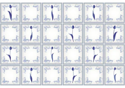 Produktbild von Selbstklebende Fliesenaufkleber für Küche und Bad – 24 Delft Heerlen Fliesenaufkleber – 24 Aufkleber 15 x 15 cm