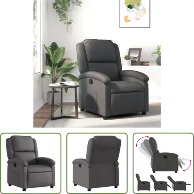 Obrázek produktu pro The Living Store Relaxsessel Grau Echtleder