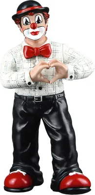 Produktbild von Gilde Clown, "Von Herzen", Kunstharz, mehrfarbig, VE 1, L. 4,5 cm, B. 7,5 cm, H. 14 cm Höhe: 14.00 cm Breite: 7.50 cm Tiefe: 4.50cm  10271