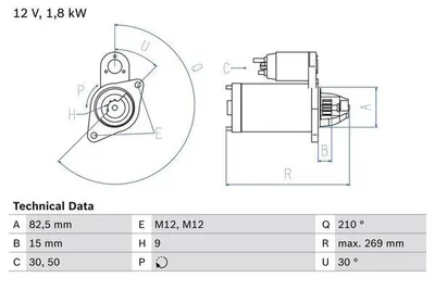 Immagine prodotto di Avviamento BOSCH t 0 986 016 240 per VW PASSAT Variant (3B6) PASSAT Variant (3B5)