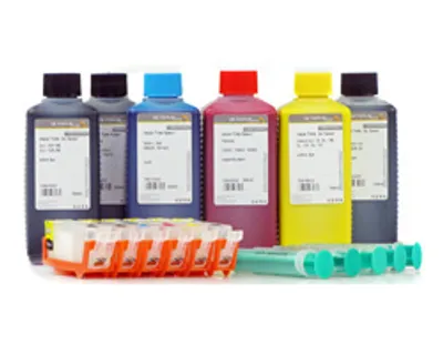 Immagine prodotto di Cartucce ricaricabili da 6 x 250 ml sostituiscono le Canon PGI-520 e CLI-521