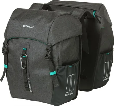 Produktbild von Basil Move MIK Doppeltasche 30 Liter schwarz - wasserabweisende Fahrradtasche...
