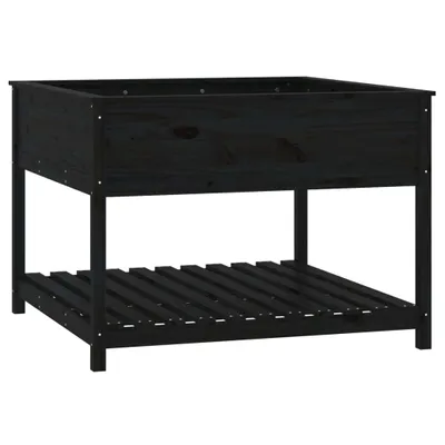 Immagine prodotto di vidaXL Fioriera con ripiano nero 111,5x111,5x81 cm in legno di pino