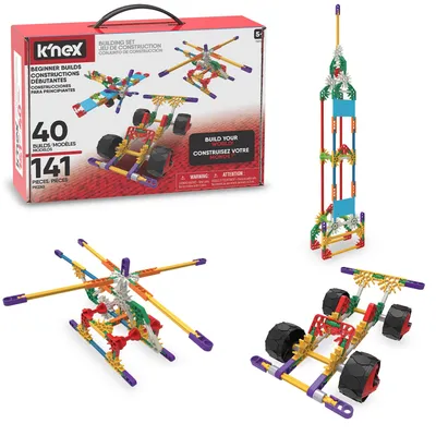 Produktbild von K'NEX 15210 Baukasten für Anfänger mit 40 Modellen, Lernspielzeug für Jungen und