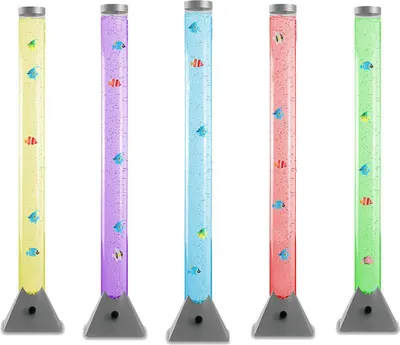 Produktbild von LED Deko Stehleuchte, Wassersäule, Deko-Fische, Höhe 120 cm