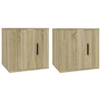 Produktbild von vidaXL TV-Wandschränke 2 Stk. Sonoma-Eiche 40x34,5x40 cm