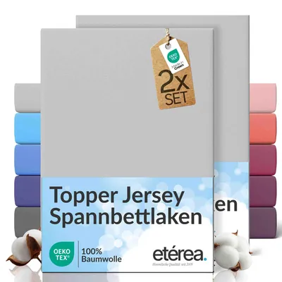 Obrázok produktu pre etérea Jersey napínacie prestieradlo bavlna 200x200 - 200x220 cm