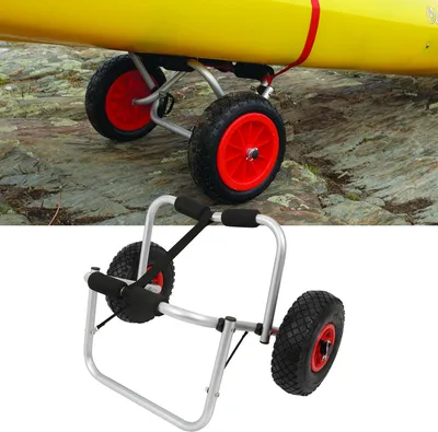 Produktbild von Fiqops Kajakwagen Drau Kanuwagen Surfwagen Aluminium Kajak Kanu Bootstrailer Alu 75kg