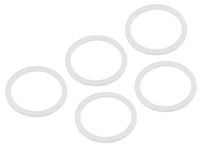 Produktbild von Stücke von flachen PTFE-Dichtungsringen mit einem Innendurchmesser von 45 mm, weiß