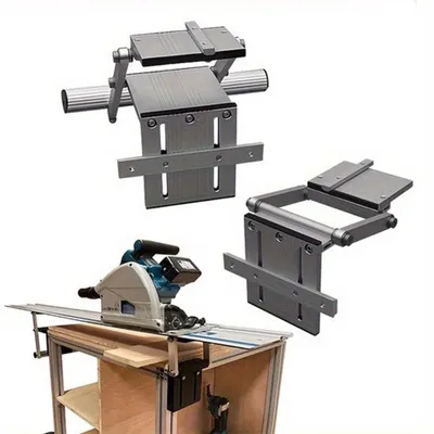 Image de Rail de guidage pour scie circulaire - Réglage de la hauteur - Coupe droite - Aluminium - Travail du bois