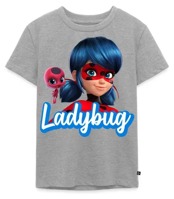 Produktbild von Spreadshirt Miraculous Ladybug Tikki Kinder Premium T-Shirt, 98/104 (2 Jahre), Grau meliert