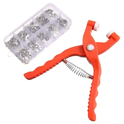 Produktbild von 50 Sets Feste Knöpfe Werkzeug,Druckknopf Set mit Zange,Sets Druckknöpfe,Metall Druckknöpfe Kit Mit Zange,Set Ösen Druckknöpfe Nähfrei Buttons 1-tlg.