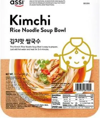 Produktbild von ASSI Kimchi Rice Noodle Soup Bowl Noodle 90g