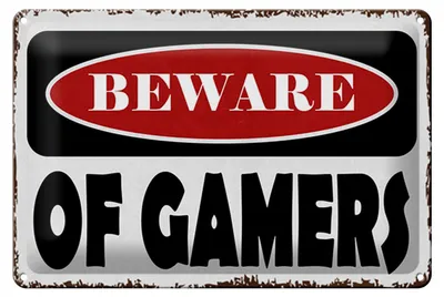 Produktbild von Blechschild Spruch 30x20cm  of gamers