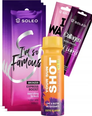 Produktbild von Soleo I'm So Famous 3 x 15 ml Bräunungsbronzer + Gratisgeschenke