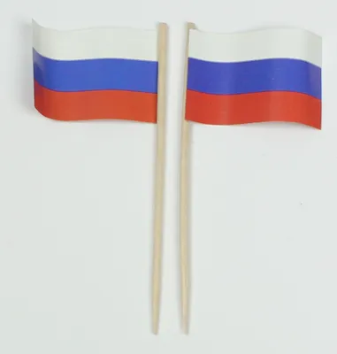 Produktbild von Party-Picker Flagge Russland Papierfähnchen in Spitzenqualität 25 Stück Beutel
