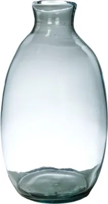 Produktbild von INNA-Glas Flaschenvase NERRASITA aus Glas, mit Rillen, recycelt, klar, 29,5 cm, Ø 18 cm - Vase transparent