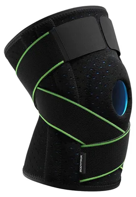 Produktbild von Kniebandage Knieorthese Kniestütze - Mit Seitenstabilisatoren und Gelpolstern - Einheitsgröße 14"-26"