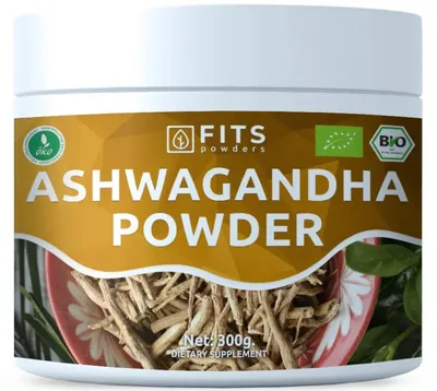 Zdjęcie produktu dla Ekologiczny proszek z ashwagandhy, 300 g