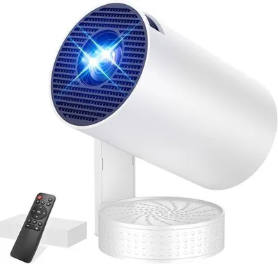 Obrázek produktu pro Mini projektor WiFi 6 s Bluetooth 5.4, přenosný projektor s rozlišením 4K 1080P, automatickou korekcí obrazu (keystone) o 270° a podporou HDMI
