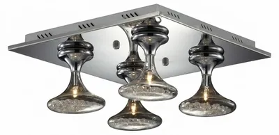 Zdjęcie produktu dla Plafon kwadratowy Nueva chromowany 4xG4x20W metal wym:16,5x40x40cm IP20 Italux