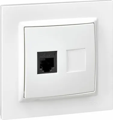 Produktbild von Simon Telefonbuchse Weiß RJ11