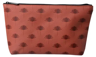 Imagen del producto de Cartera de mano para mujer Clayre & Eef, 26x6x16 cm, color marrón, de plástico