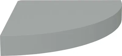 Obrázok produktu pre Plávajúca rohová polica, sivá 25x25x3,8 cm, MDF