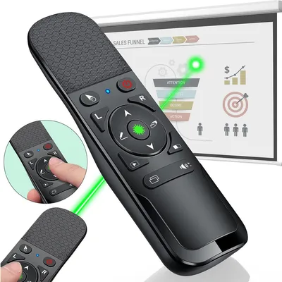 Produktbild von USB Wireless Presenter Präsentations, 2.4 GHz Pointer für Präsentationen Powerpoint mit Seiten umblättern und Hyperlink Funktion öffnen für Windows