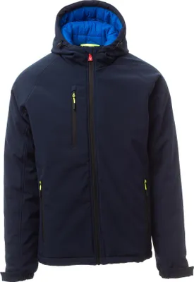 Produktbild von Mivaro Herren Winter Softshelljacke in Dunkelblau - Winterjacke mit fester Kapuze - wattierte Jacke wasserdicht und winddicht, Stehkragen, Regular Fit, Größen S bis 5XL