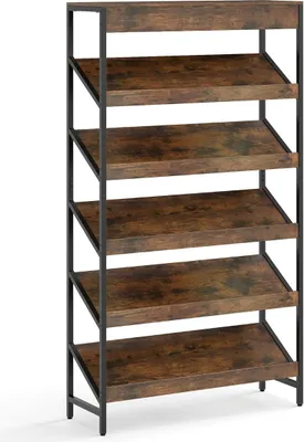 Zdjęcie produktu dla Regał przemysłowy 6-poziomowy z metalową ramą, 161 cm
