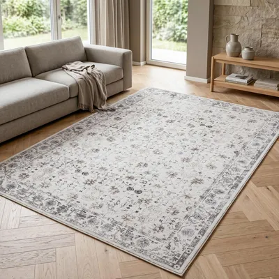 Immagine prodotto di Homebyhome Tappeto lavabile vintage pelo corto soggiorno camera design orientale facile manutenzione Dimensione: 120x170 cm