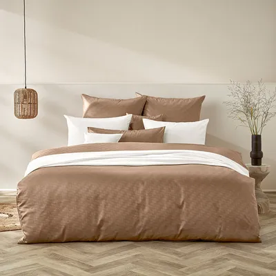 Produktbild von Curt Bauer Mako-Brokat-Damast Bettwäsche-Garnitur  Alva Farbe offwhite Größe 155x220+80x80