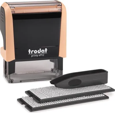 Produktbild von Trodat Printy 4912 Typomatic, Textstempel zum Selbersetzen pastellcreme