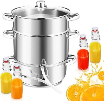 Productafbeelding van Stromsprenger 8 liter – Fruit- en groentesproeier, inclusief 4 glazen flessen, geschikt voor inductiekookplaten en vaatwasmachinebestendig