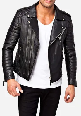 Immagine prodotto di Giacca in pelle da uomo HECTOR nappa d'agnello - Nero / 2XL